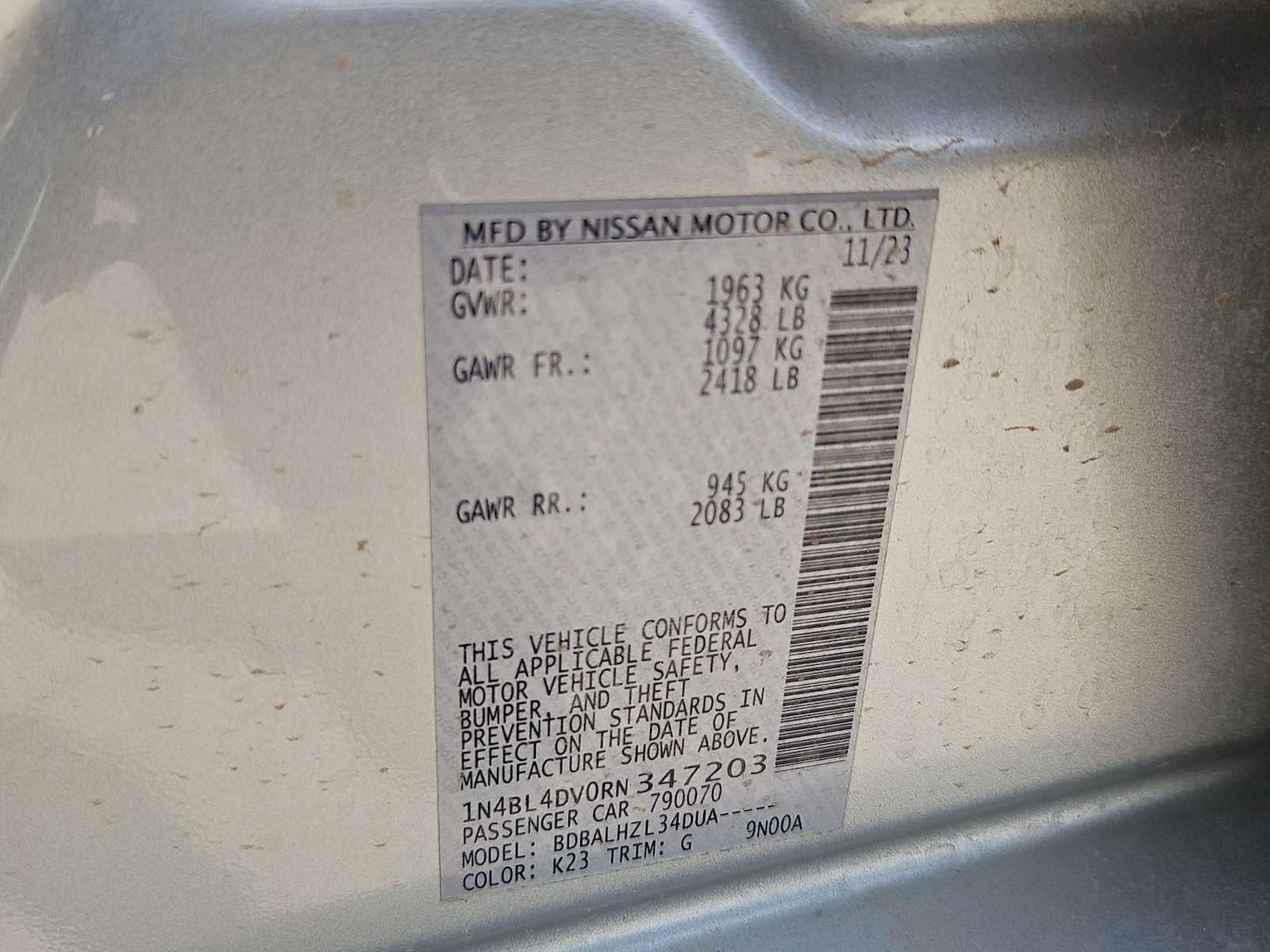 2024 Nissan Altima 2.5 SV